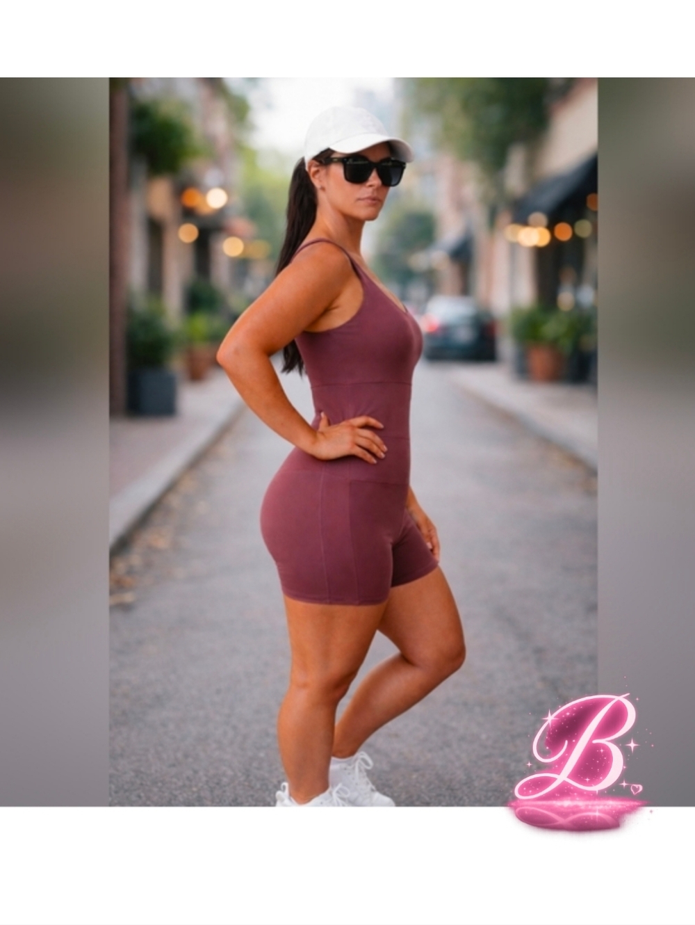 Vuori Mauve Sleeveless Romper Jumpsuit
